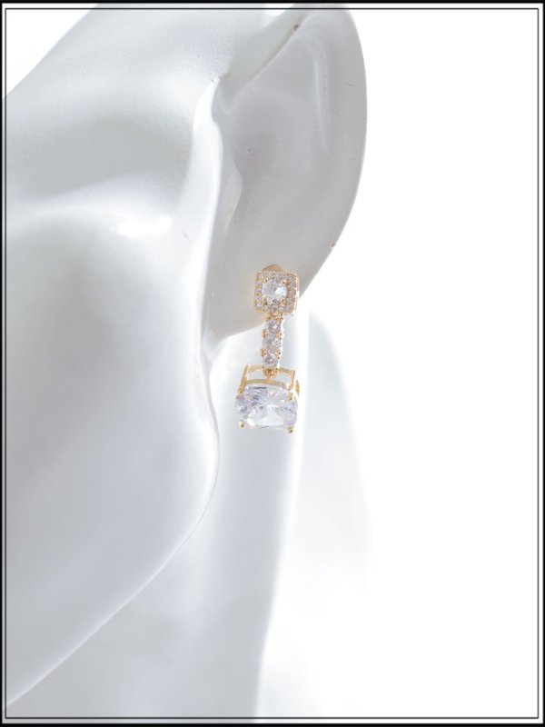 画像5: 【ピアス】スクエアストーンチェーンピアス【Fサイズ/2カラー】[OF02]【YN】