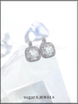 【ピアス】スクエアビジューピアス【Fサイズ/1カラー】[OF02]