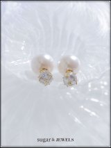 【ピアス】パールビジューピアス【Fサイズ/1カラー】[OF02]