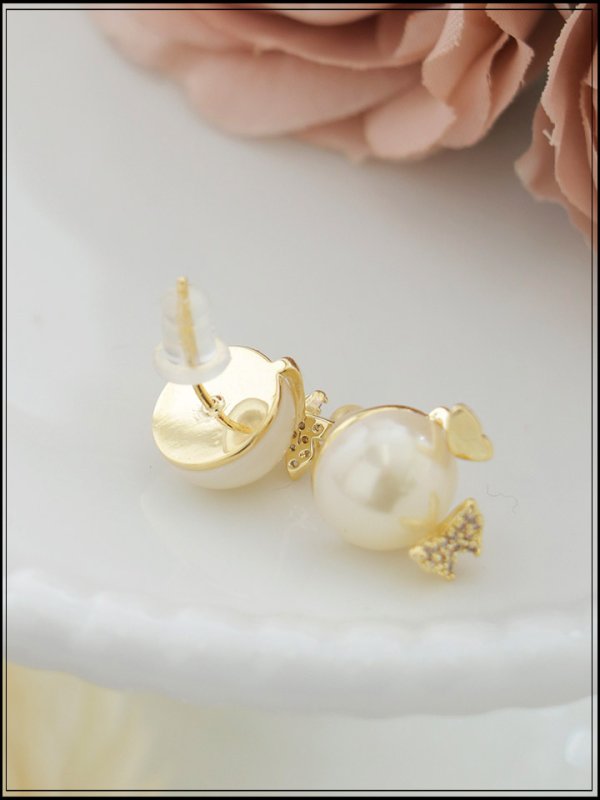 画像3: 【ピアス】ビジューバタフライ大粒パールピアス【Fサイズ/1カラー】[OF02]