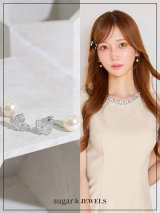 【ピアス】バタフライパールビジューピアス【Fサイズ/1カラー】[OF02]