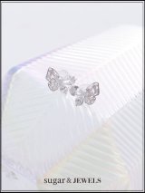 【ピアス】アシンメトリーバタフライビジューピアス【Fサイズ/1カラー】[OF02]