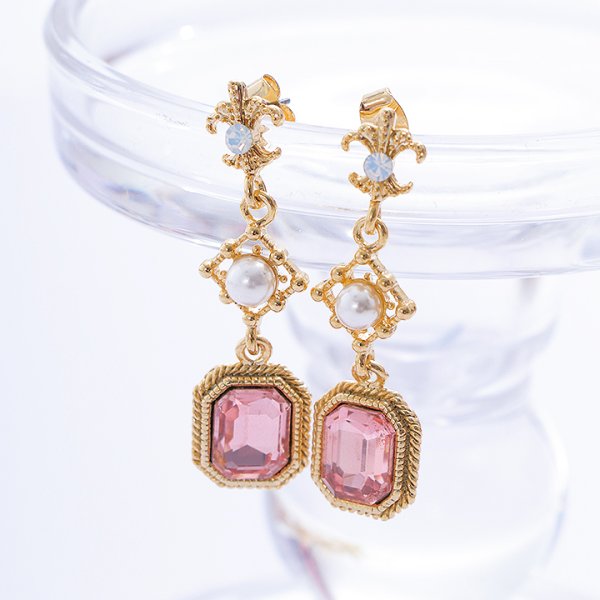 画像4: 【アクセサリー:ピアス】スクエアドロップパールピアス【2カラー】【OF02】