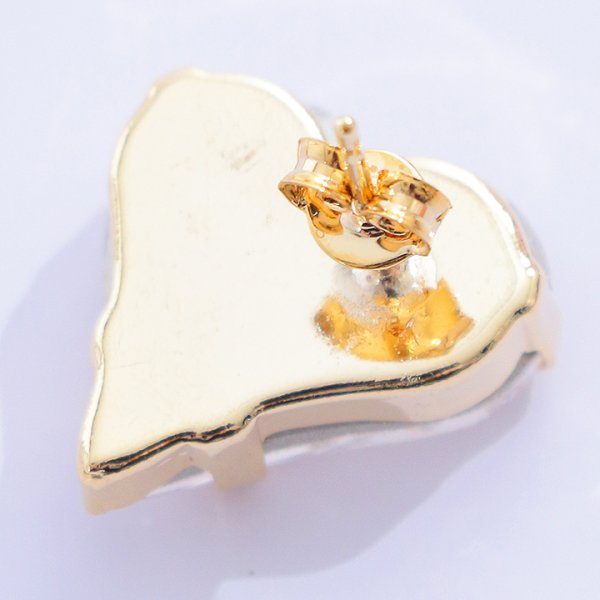 画像4: 【アクセサリー：ピアス】ハートビジューストーンピアス【2カラー】【OF02】