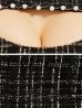 画像24: XSサイズあり☆背の低い方必見！【PURESS/ピュアレス】ツイード/ バストカット/ パールビジュー/ セパレート/ フレア/ マイクロミニドレス/ キャバドレス[OF5]