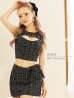 画像20: XSサイズあり☆背の低い方必見！【PURESS/ピュアレス】ツイード/ バストカット/ パールビジュー/ セパレート/ フレア/ マイクロミニドレス/ キャバドレス[OF5]
