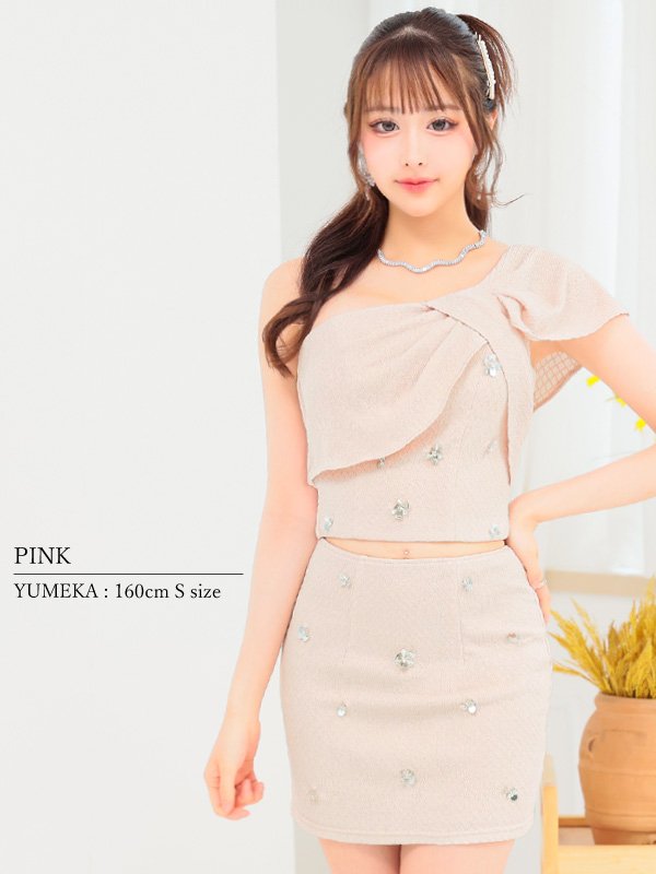 画像6: XSサイズあり【PURESS/ピュアレス】ビックリボン/ ワンショルダー/ ビジュー/ セパレード/ タイト/ マイクロミニ/ ミニドレス/ キャバドレス[OF5]