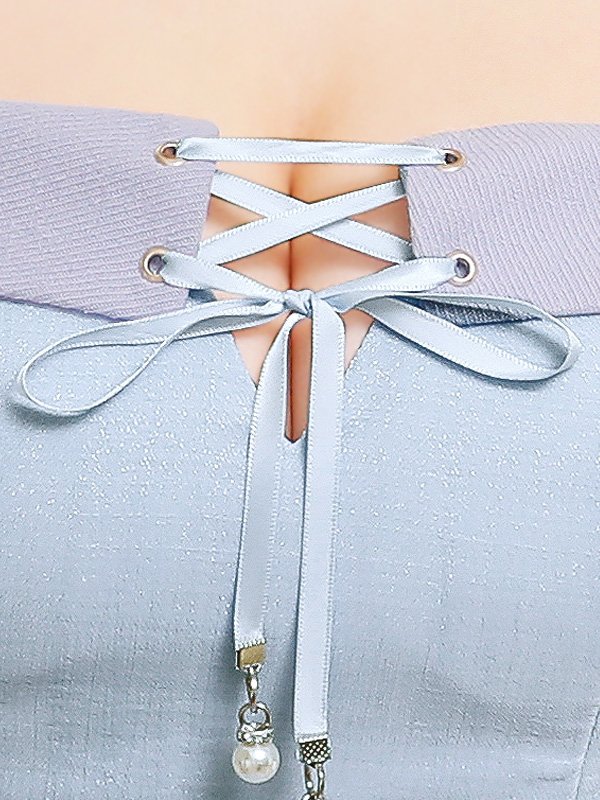 画像11: XSサイズあり【PURESS/ピュアレス】パールショルダー/ レースアップ/ マイクロミニ/ セパレート/ フレア/ ミニドレス/ キャバドレス[OF5]