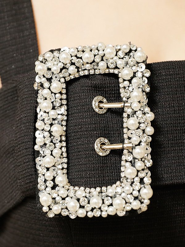 画像33: XSサイズあり【PURESS/ピュアレス】ビッグパールビジューバックル/ ツイード/ フリル/ マイクロミニ/ ミニドレス/ キャバドレス[OF5]