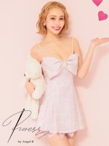 XSサイズあり【PURESS/ピュアレス】ビックリボンデザイン/ ショルダーパール/ マイクロフレアミニ/ ミニドレス/ キャバドレス[OF5]