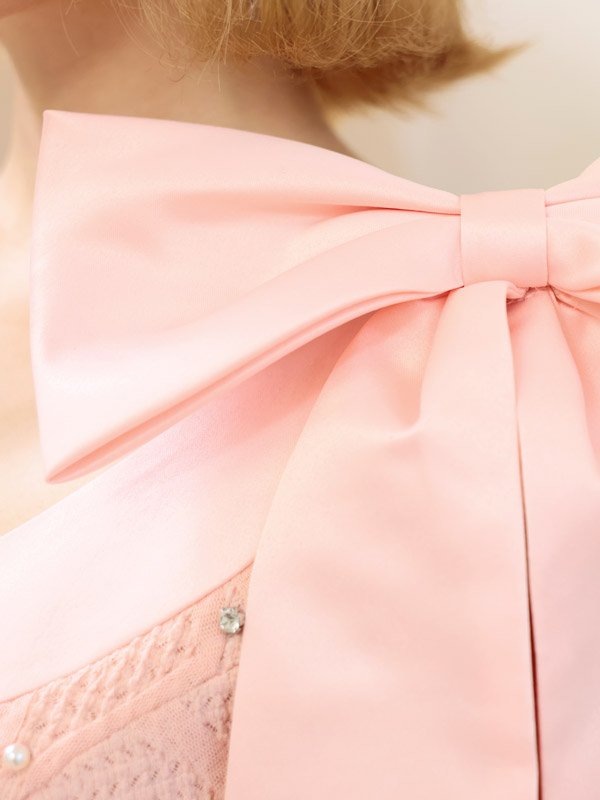 画像13: XSサイズあり【PURESS/ピュアレス】ビックリボン/ ワンショルダー/ フラワービジューボタン/ タイト/ マイクロミニ/ ミニドレス/ キャバドレス[OF5]