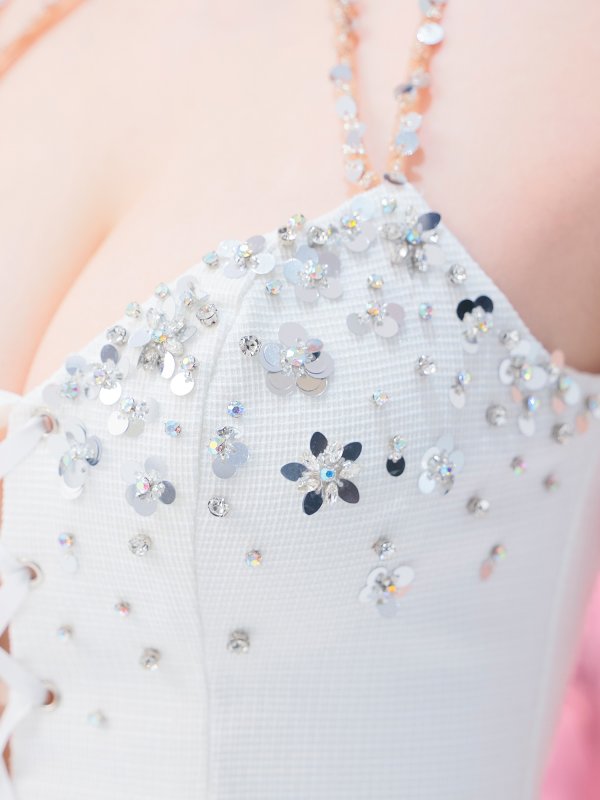 画像11: XSサイズあり【PURESS/ピュアレス】スパンコール/ ビジュー/ セパレート/ フレア/ ミニドレス/ キャバドレス[OF5]