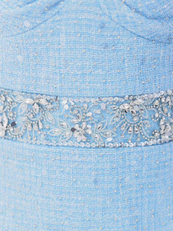 画像12: XSサイズあり【PURESS/ピュアレス】リボン/ スパンコール/ ビジュー/ フレア/ マイクミニ/ ミニドレス/ キャバドレス[OF5]