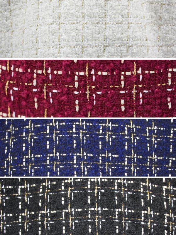 画像23: XSサイズあり【PURESS/ピュアレス】オフショルダー/ チェックツイード/ パフスリーブ/ フレア/ ミニドレス/ キャバドレス[OF5]