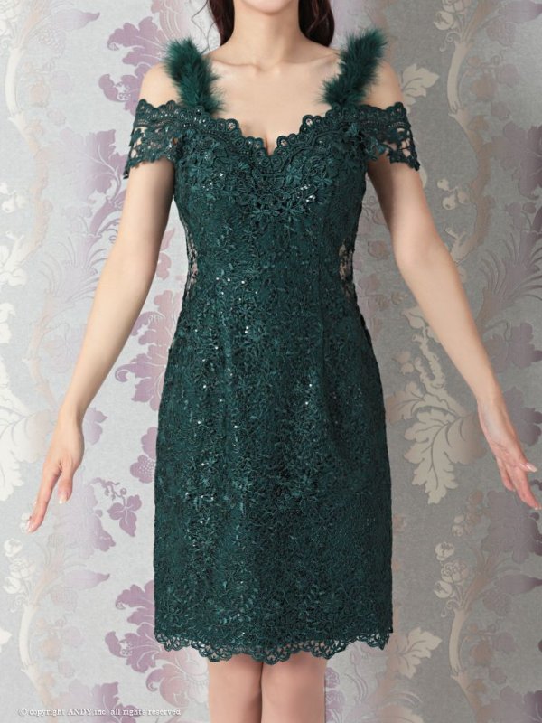 画像9: 【an ANDY Fashion Press 07 /ゆめ - COLLECTION 02】フラワーレース/ ファー/ スパンコール/ タイト/ ミニドレス/ キャバドレス[OF05]