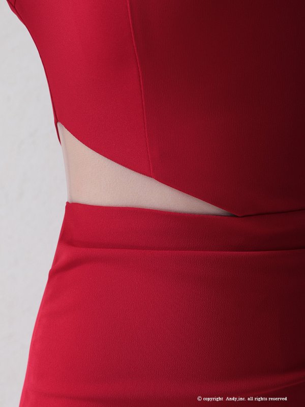 画像8: 【Andy ANDY Fashion Press 14 COLLECTION 09】ワンカラー/ カットアウト/ ハイネック/ アシメ/ 長袖/ 七分袖/ 袖あり/ タイト/ ミニドレス/ キャバドレス[OF05]