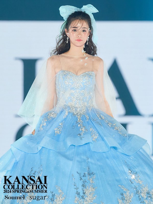 画像3: 【るな/関西コレクション着用】【ANGEL R PREMIUM/エンジェルアールプレミアム】ベア/ ウェディング/ バースデー/ プリンセス/ フラワーレース/ スパンコールビジュー/ キャバドレスlong【HC03】