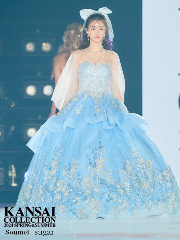 画像4: 【るな/関西コレクション着用】【ANGEL R PREMIUM/エンジェルアールプレミアム】ベア/ ウェディング/ バースデー/ プリンセス/ フラワーレース/ スパンコールビジュー/ キャバドレスlong【HC03】