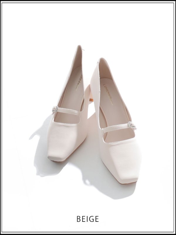 画像3: 【パンプス】スクエアトゥパンプス【36-38サイズ/2カラー】[OF02] 【YN】