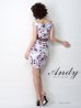 画像4: 【ANDY/アンディ】フラワープリント/ウエストリボン/アシメ/ウエストカット/キャバドレス[FB03] (4)