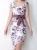 画像5: 【ANDY/アンディ】フラワープリント/ウエストリボン/アシメ/ウエストカット/キャバドレス[FB03] (5)