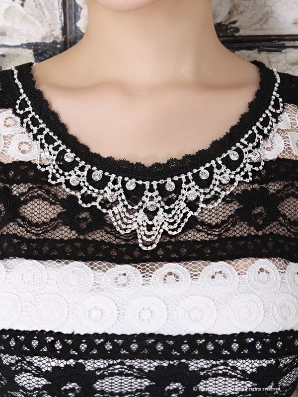 画像6: 【ANDY/アンディ】ボーダー/ウエストリボン/フレア/ ミニドレス / キャバドレス[OF05]