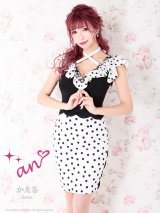 ANDY Fashion Press 04 掲載商品【an/アン】フリルデザイン/ ドット/ 水玉/ タイト/ セットアップ/ ミニドレス/ キャバドレス[OF05]