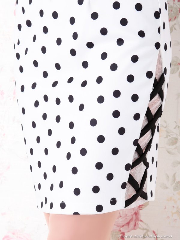 画像14: ANDY Fashion Press 04 掲載商品【an/アン】フリルデザイン/ ドット/ 水玉/ タイト/ セットアップ/ ミニドレス/ キャバドレス[OF05]