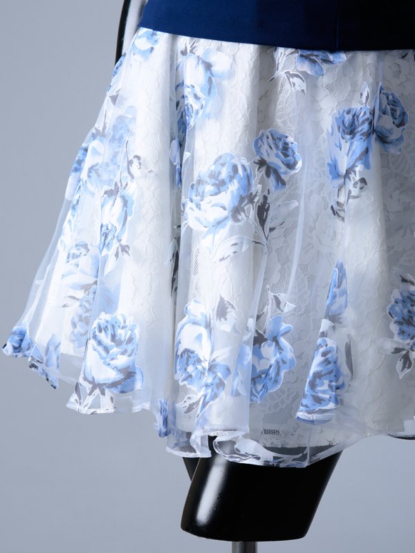 画像8: 【an/アン】フラワープリント/オフショル/ ベルト/ フレア/ セットアップ/ キャバドレス[OF05]