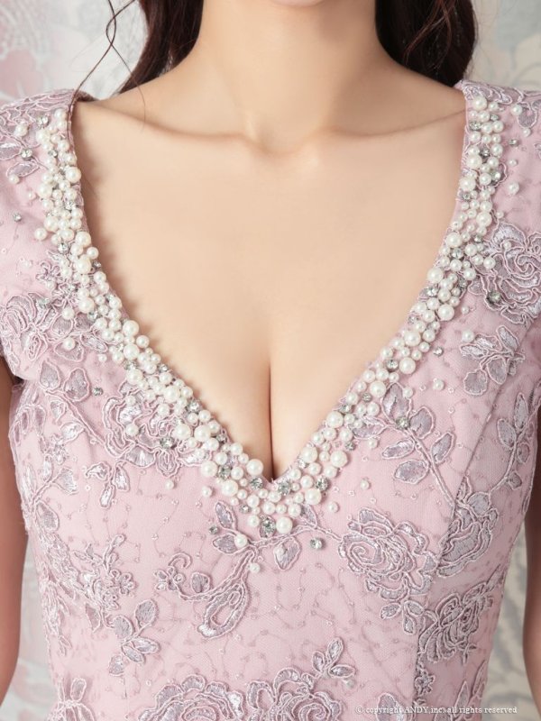 画像12: 【an/アン】フラワーレース/ パール/ フリル袖/タイト/ ミニドレス/ キャバドレス[OF05]