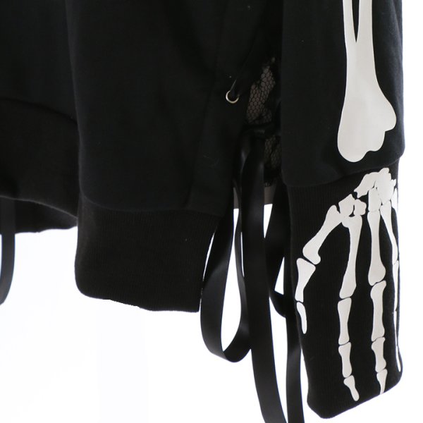 画像11: 【値下げ！】【ハロウィン】スカルプリントパーカーコスプレ【S-XLサイズ/2カラー】(7108sockSB B-W/ STEE06 B) [HC03]