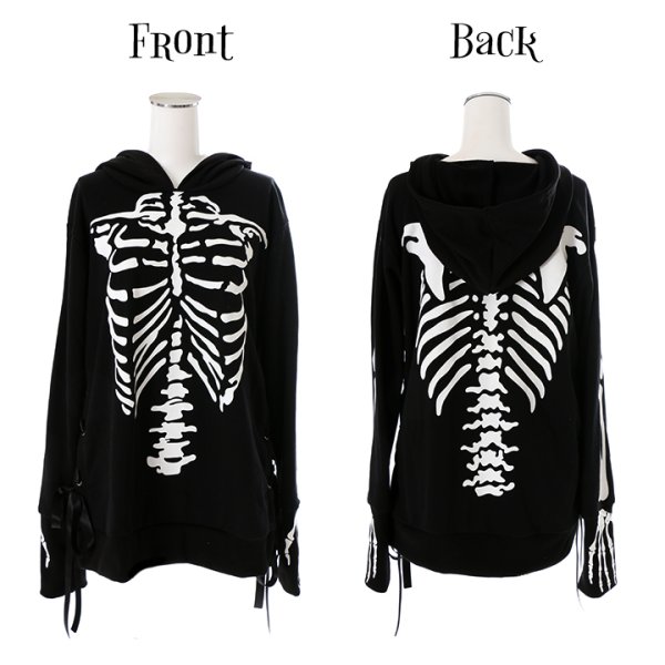 画像8: 【値下げ！】【ハロウィン】スカルプリントパーカーコスプレ【S-XLサイズ/2カラー】(7108sockSB B-W/ STEE06 B) [HC03]