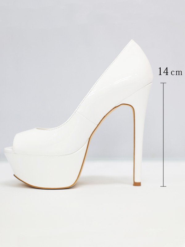 画像5: 【ANGEL R/エンジェルアール】14cmヒール/ エナメル/ オープントゥ/ ハイヒール/ サンダル[OF02]