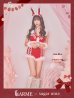画像1: 【即日発送】セットアップバニーサンタ【sugar nine サンタコス 8点セット】【S-Lサイズ/2カラー】[YMT] (1)