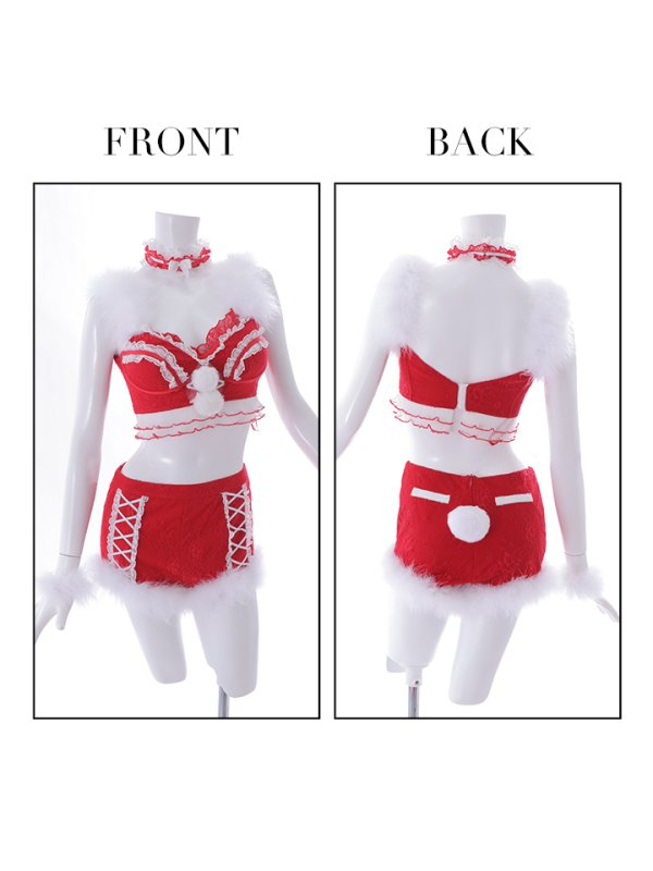 画像10: 【ノベルティ対象】【即日発送】セットアップバニーサンタ【sugar nine サンタコス 8点セット】【S-Lサイズ/2カラー】[YMT]