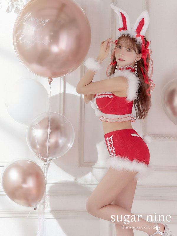 画像4: 【ノベルティ対象】【即日発送】【Malymoon x sugar コラボ】セットアップバニーサンタ【sugar nine サンタコス 8点セット】【S-Lサイズ/2カラー】[YMT]