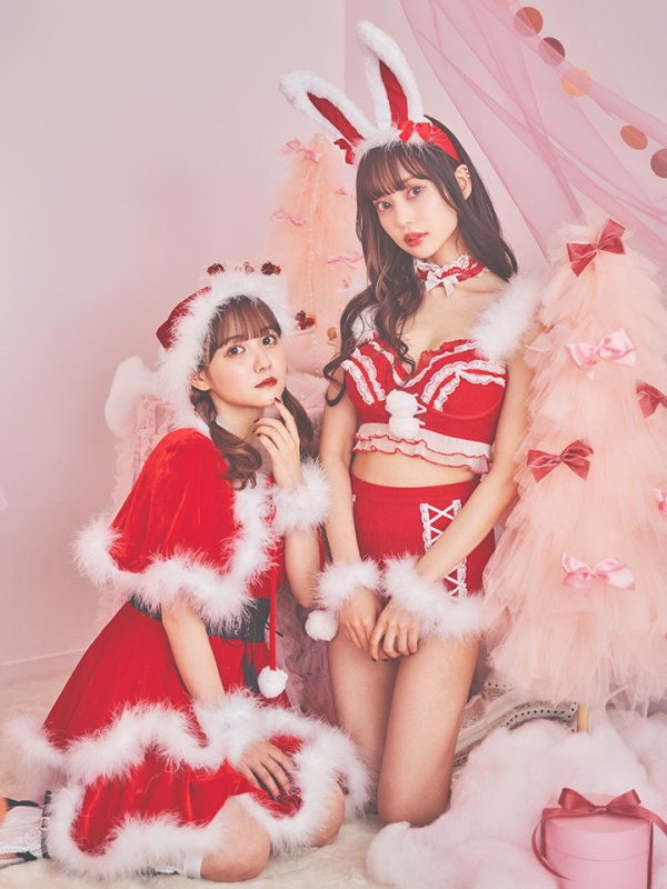 画像11: 【ノベルティ対象】【即日発送】セットアップバニーサンタ【sugar nine サンタコス 8点セット】【S-Lサイズ/2カラー】[YMT]