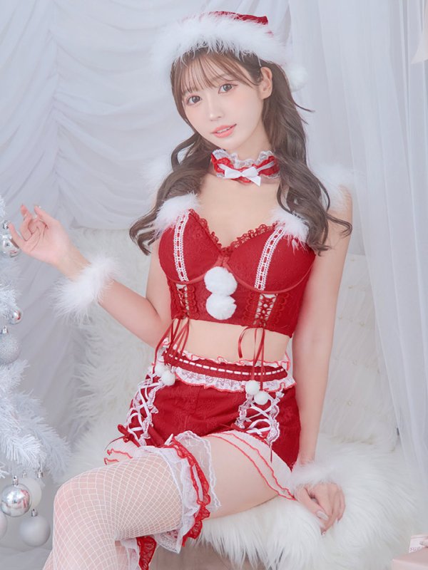 画像9: SALE!【sugar nine×マリームーンコラボ】【S-Mサイズ/3カラー】セットアップレースサンタコスプレ[YMT]