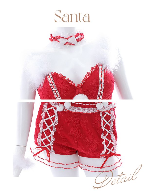 画像40: SALE!【sugar nine×マリームーンコラボ】【S-Mサイズ/3カラー】セットアップレースサンタコスプレ[YMT]