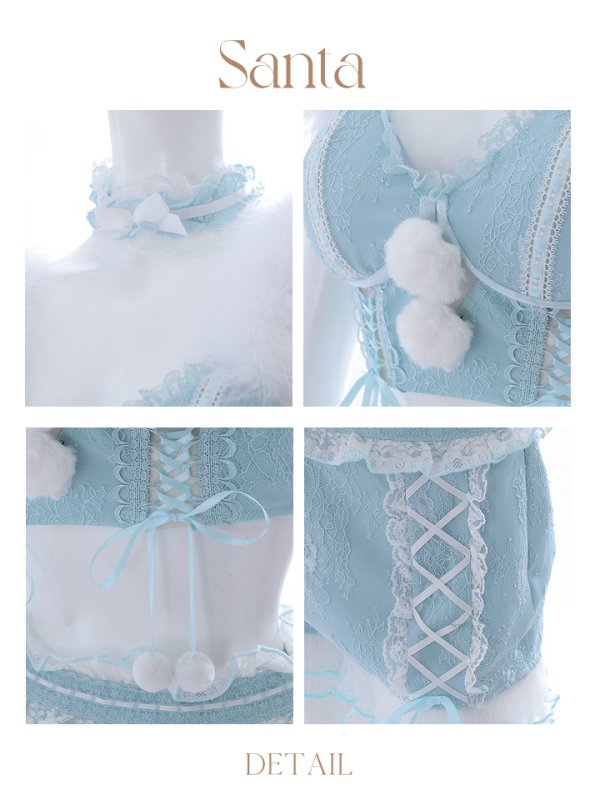 画像38: SALE!【sugar nine×マリームーンコラボ】【S-Mサイズ/3カラー】セットアップレースサンタコスプレ[YMT]