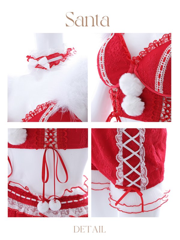 画像41: SALE!【sugar nine×マリームーンコラボ】【S-Mサイズ/3カラー】セットアップレースサンタコスプレ[YMT]