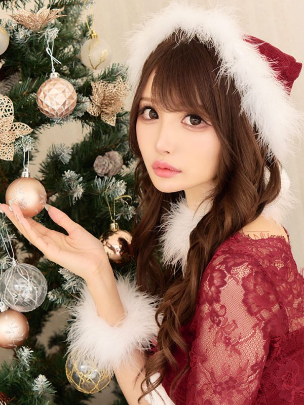 画像9: 【sugar nine サンタコス 6点セット】【S-XLサイズ/1カラー】総レースフレアサンタ[YMT]