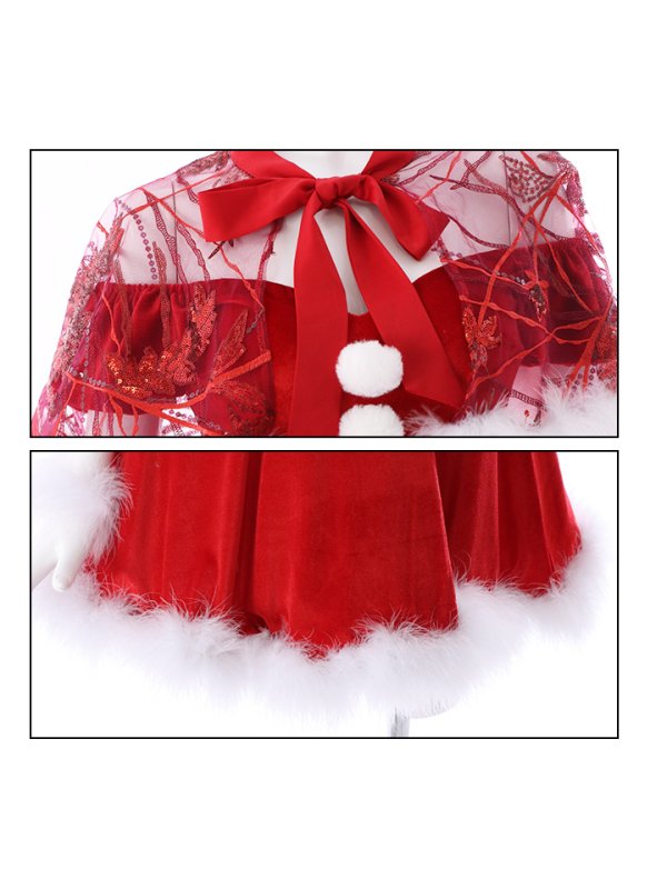 画像23: 【ノベルティ対象】【即日発送】【sugar nine サンタコス 5点セット】【S-XLサイズ/3カラー】ポンチョ付きフレアサンタコスプレ[YMT]