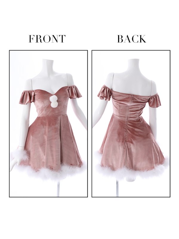 画像35: 【ノベルティ対象】【即日発送】【サンタコス 5点セット】【S-XLサイズ/3カラー】ポンチョ付きフレアサンタコスプレ[YMT]