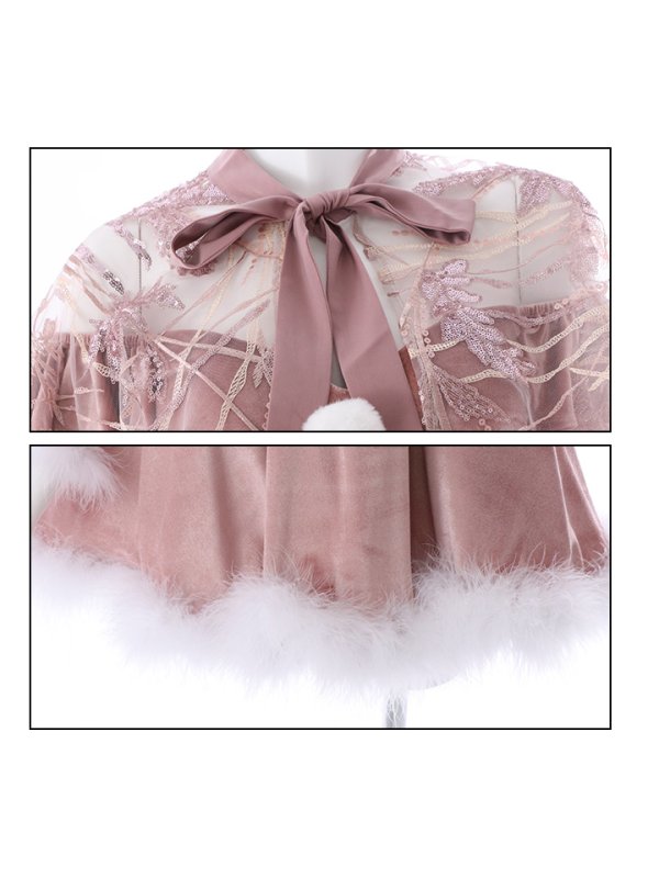 画像36: 【ノベルティ対象】【即日発送】【サンタコス 5点セット】【S-XLサイズ/3カラー】ポンチョ付きフレアサンタコスプレ[YMT]