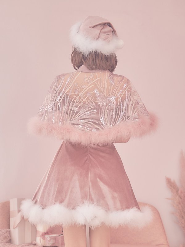 画像22: 【ノベルティ対象】【即日発送】【サンタコス 5点セット】【S-XLサイズ/3カラー】ポンチョ付きフレアサンタコスプレ[YMT]