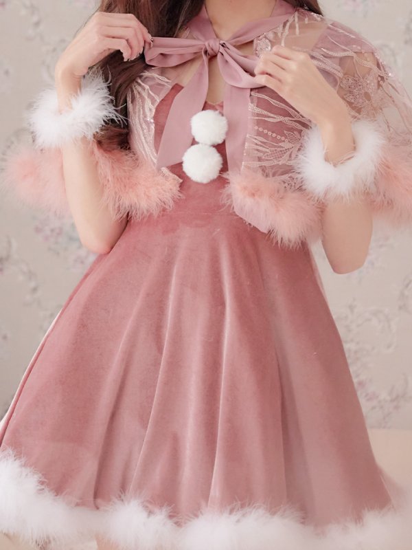 画像13: 【ノベルティ対象】【即日発送】【sugar nine サンタコス 5点セット】【S-XLサイズ/3カラー】ポンチョ付きフレアサンタコスプレ[YMT]