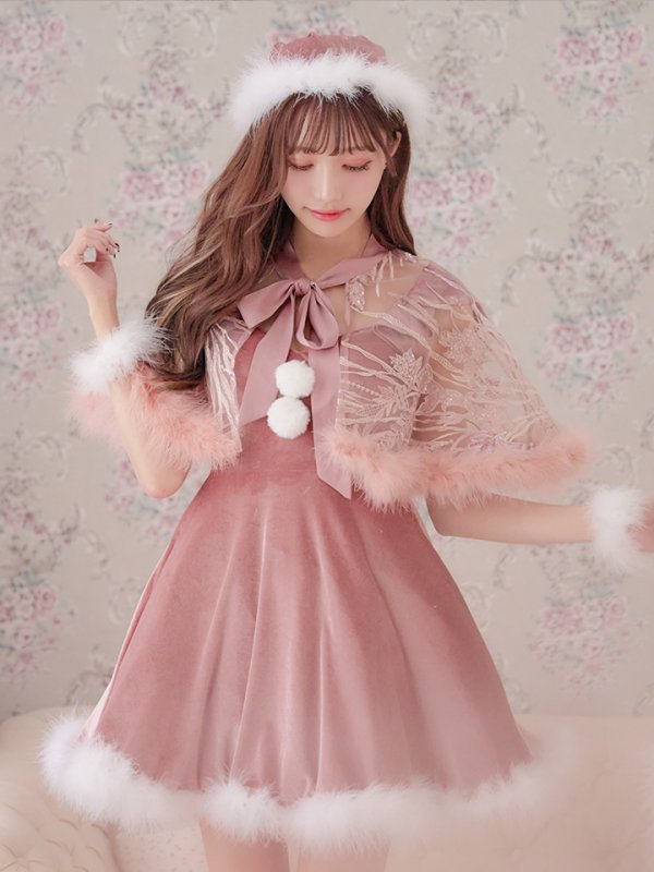 画像16: 【ノベルティ対象】【即日発送】【sugar nine サンタコス 5点セット】【S-XLサイズ/3カラー】ポンチョ付きフレアサンタコスプレ[YMT]