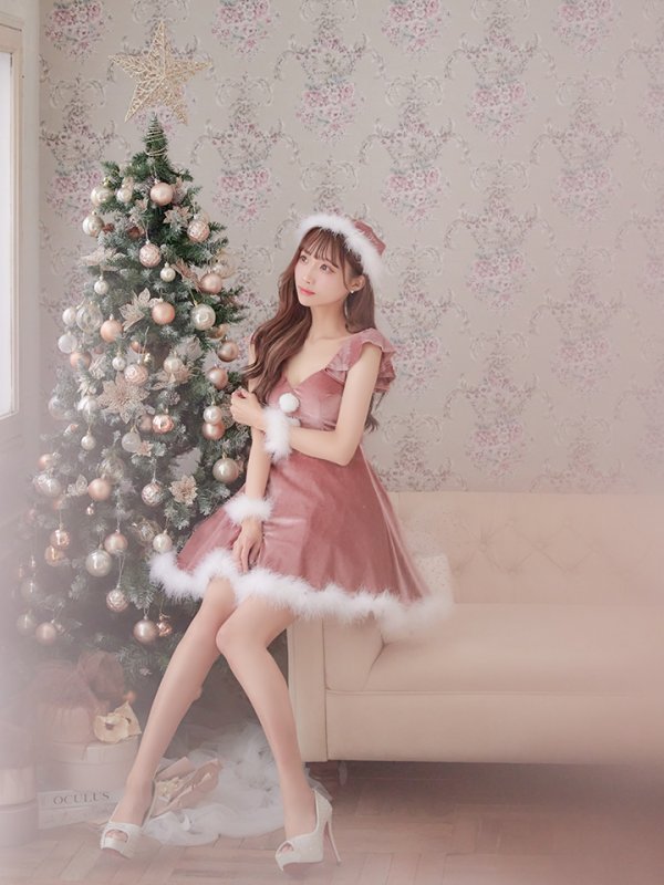 画像18: 【ノベルティ対象】【即日発送】【sugar nine サンタコス 5点セット】【S-XLサイズ/3カラー】ポンチョ付きフレアサンタコスプレ[YMT]