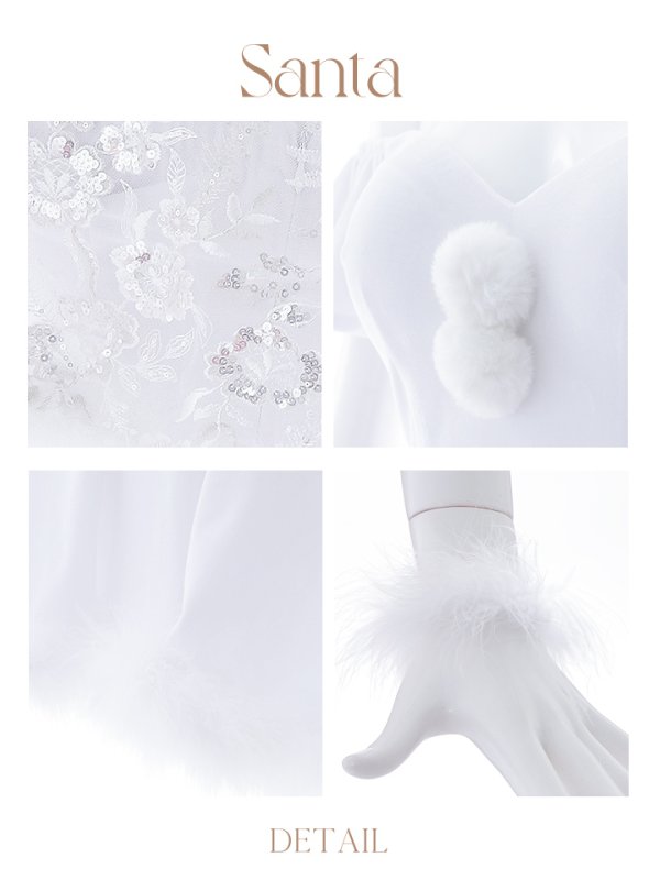 画像43: 【ノベルティ対象】【即日発送】【サンタコス 5点セット】【S-XLサイズ/3カラー】ポンチョ付きフレアサンタコスプレ[YMT]